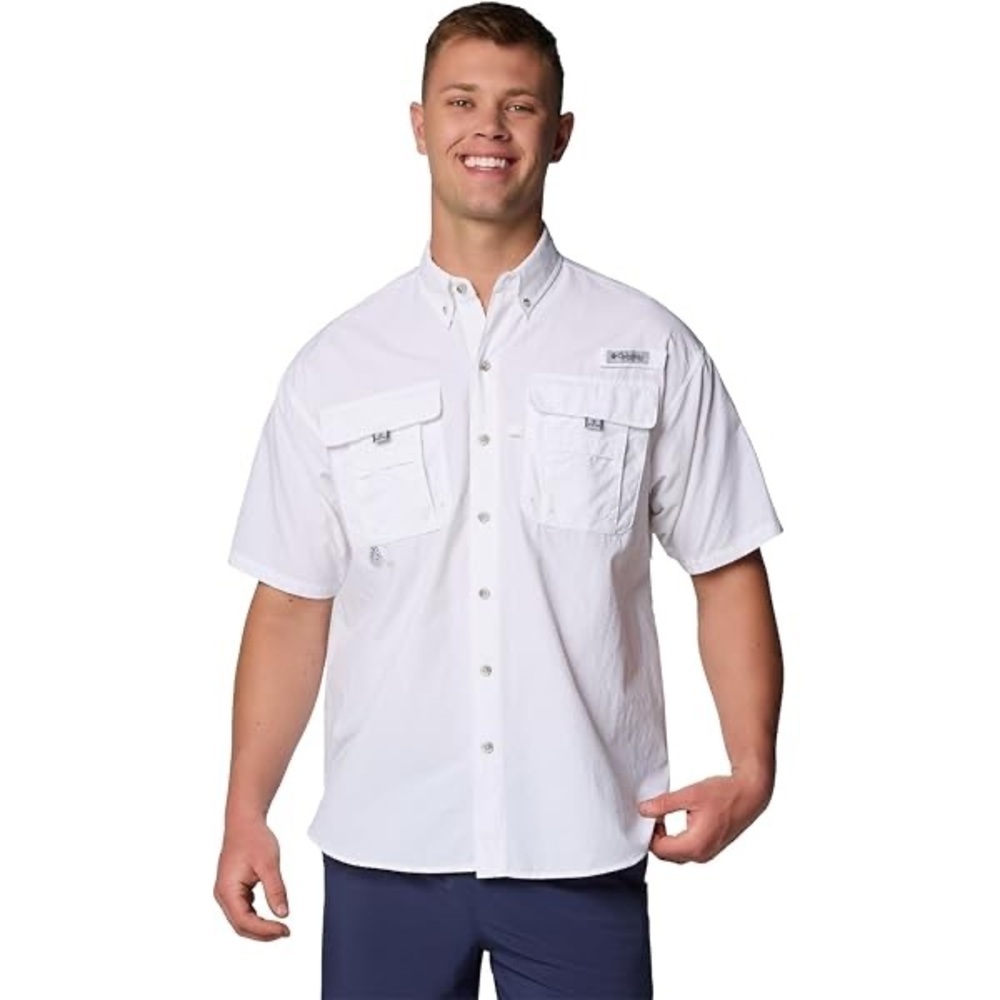 Columbia PFG‎ White Button Up Fishing Shirt 3X